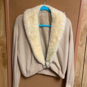 Vintage 100% cashmere mink line sweater